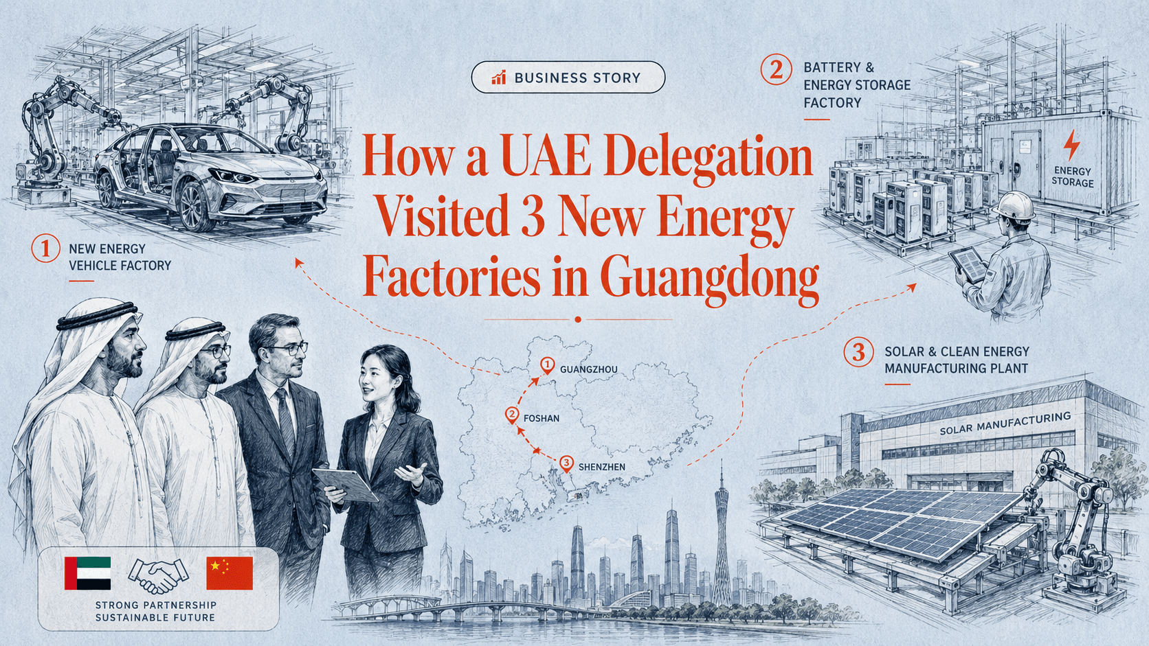 How a UAE Delegation Visited 3 New Energy Factories in Guangdong