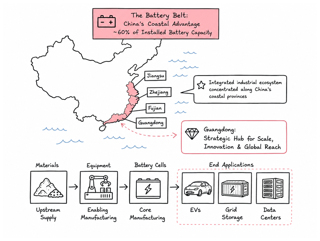 Where China's Battery Capacity Is Concentrated
